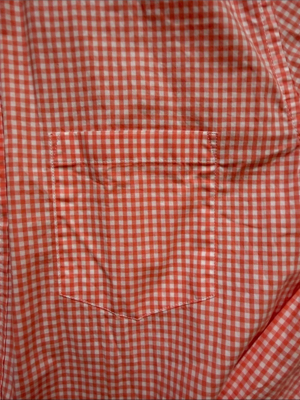 J. Crew Men’s Coral Gingham Button-Down Slim Fit Shirt - Size XL